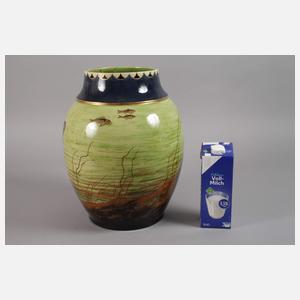 Große Vase Fischdekor