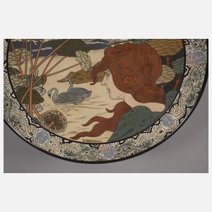 Villeroy & Boch Mettlach Wandteller Jugendstil
