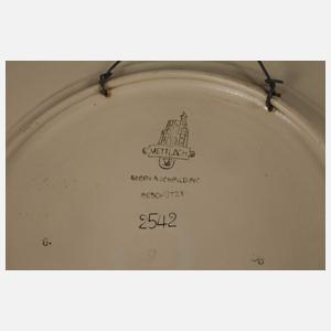 Villeroy & Boch Mettlach Wandteller Jugendstil