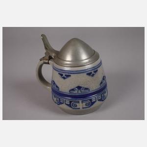 Westerwald drei Bierkrüge Jugendstil