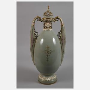 Ernst Wahliss Wien große Prunkvase Pâte sur Pâte