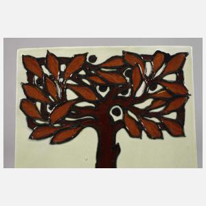 Max Laeuger Kandern Fliese "Baum"