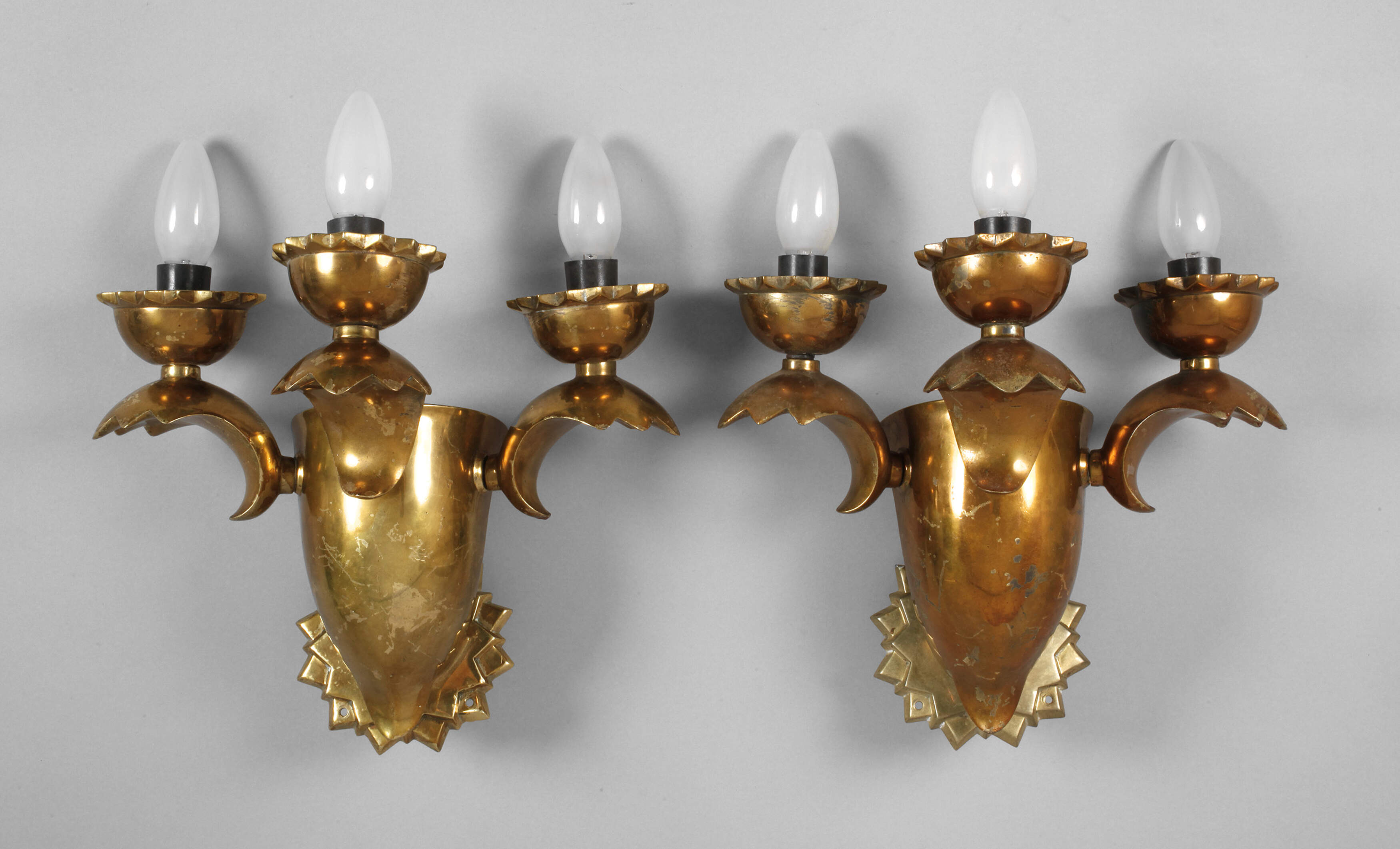 Paar Wandlampen Art déco