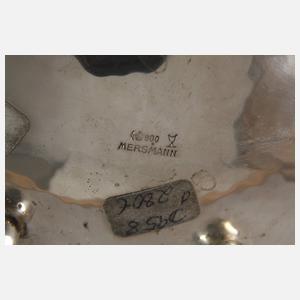 Silber kleine Schale auf Kugelfüßen