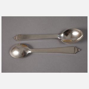 Georg Jensen zwölf Mokkalöffel "Pyramid"