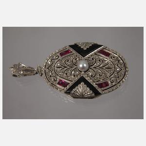 Art déco-Medaillonanhänger