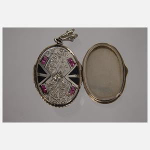 Art déco-Medaillonanhänger