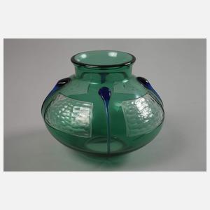 Vase mit Tropfendekor und Battutoschliff