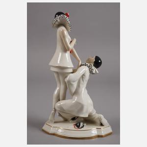 Volkstedt Pierrot und Pierrette