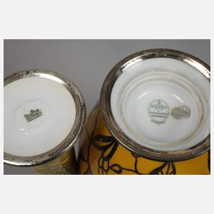 Zwei Vasen Silberoverlay