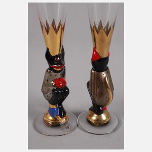 Orrefors neun Gläser "The Sparkling Devil"