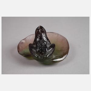 Daum Nancy Frosch-Schale Pâte-de-verre