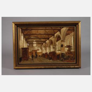 Große Bildplatte Holländisches Kircheninterieur