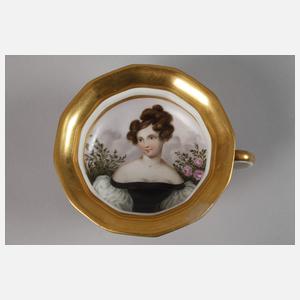 Portraittasse Biedermeier