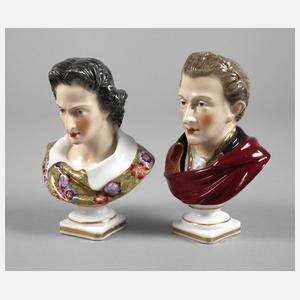 Frankreich Paar Portraitbüsten Klassik