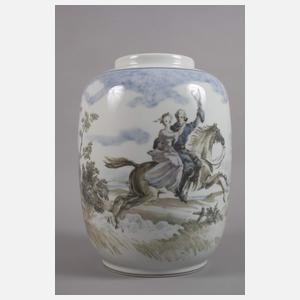 Kopenhagen große Unikatvase Märchenszene