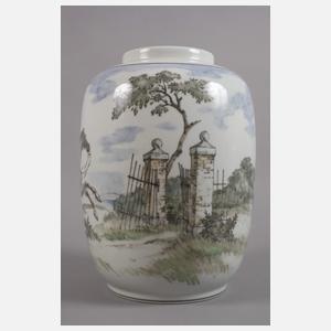 Kopenhagen große Unikatvase Märchenszene