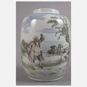 Kopenhagen große Unikatvase Märchenszene