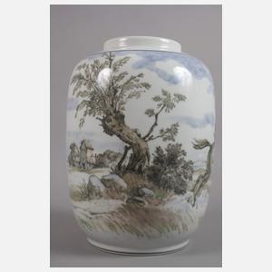 Kopenhagen große Unikatvase Märchenszene