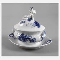 Kopenhagen Deckelterrine "Blaue Blume geschweift"111