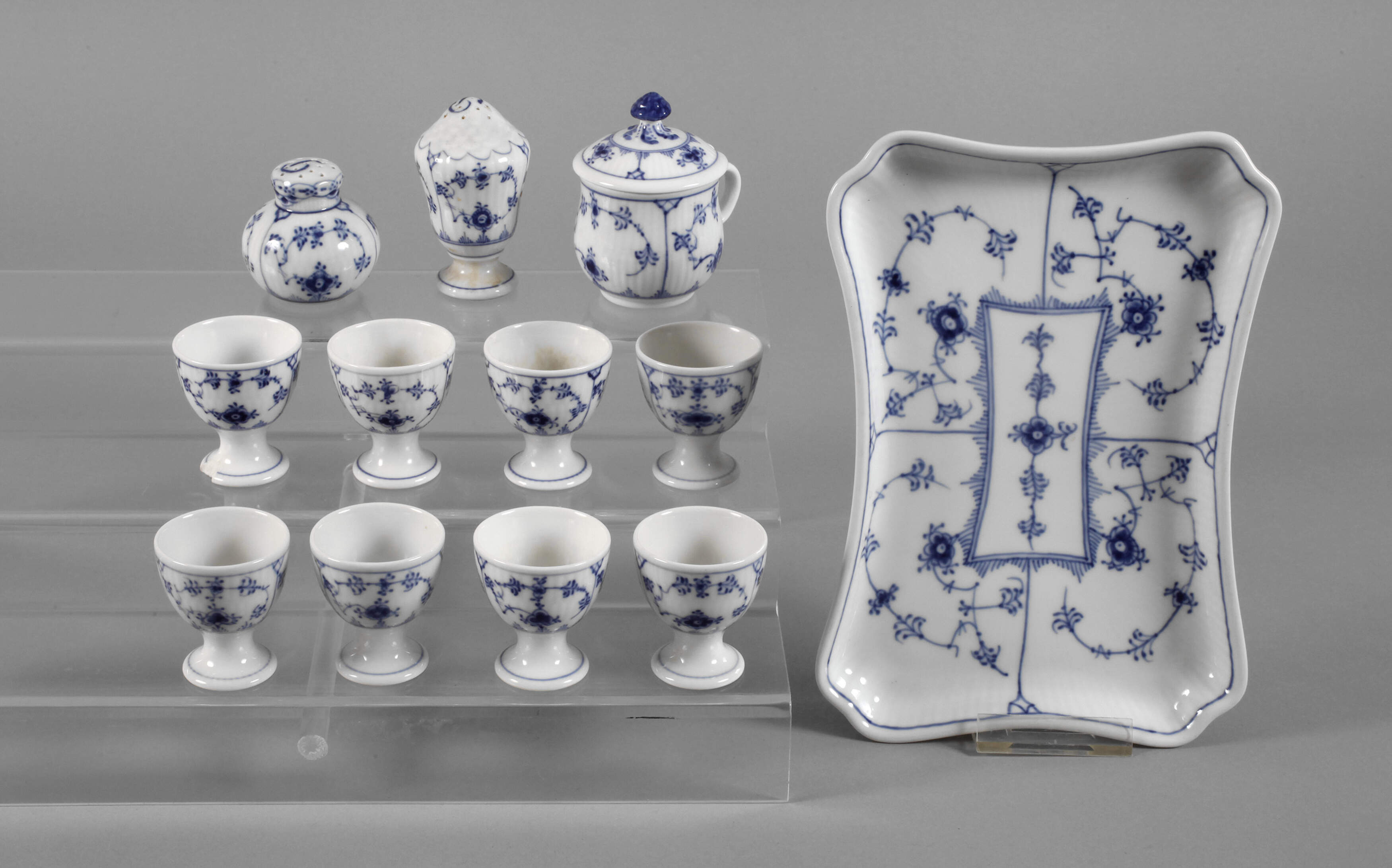 Kopenhagen Set Eierbecher und Menage „Musselmalet“