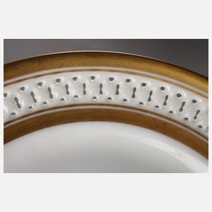 Kopenhagen vier Durchbruchteller Flora Danica-Stil