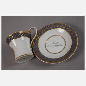 Meissen/KPM Berlin drei Sammeltassen Biedermeier