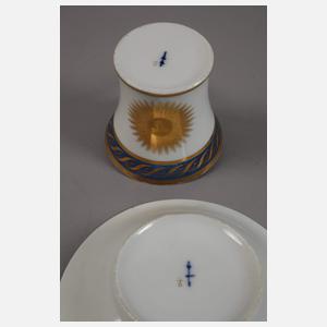 Meissen/KPM Berlin drei Sammeltassen Biedermeier