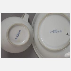 Meissen/KPM Berlin drei Sammeltassen Biedermeier