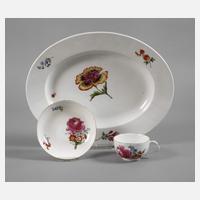 Meissen Tasse, Untertasse und Platte Marcolinizeit111
