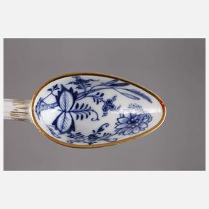 Meissen Saucenlöffel "Zwiebelmuster/Gold"