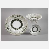 Meissen Konvolut Durchbruchteile Weinlaubdekor111