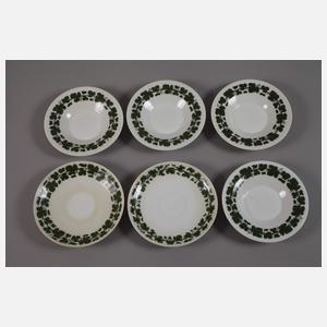 Meissen Konvolut Gedecke Weinlaubdekor