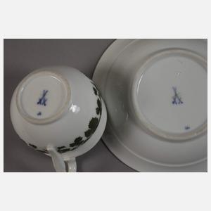 Meissen Teeservice Weinlaubdekor