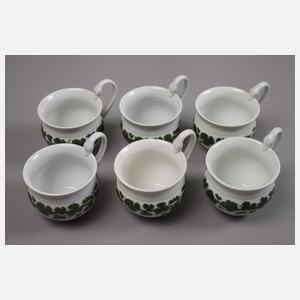 Meissen Teeservice Weinlaubdekor