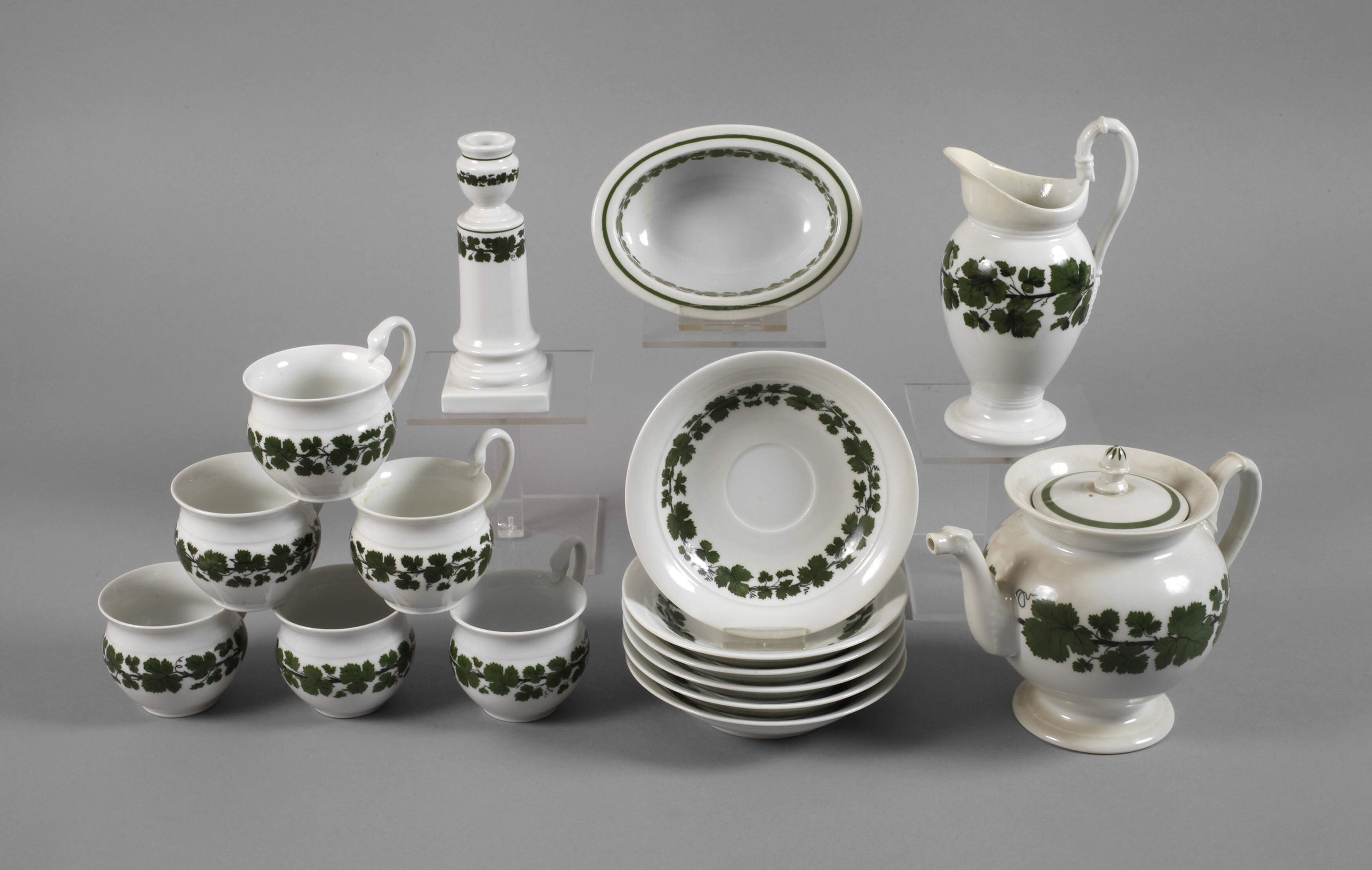 Meissen Teeservice Weinlaubdekor