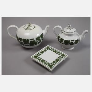 Meissen Teeservice Weinlaubdekor