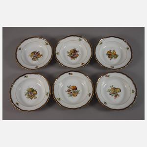 Meissen Speiseservice mit seltener Pilzmalerei