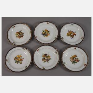 Meissen Speiseservice mit seltener Pilzmalerei