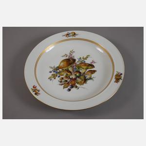 Meissen Anbietplatte mit seltener Pilzmalerei