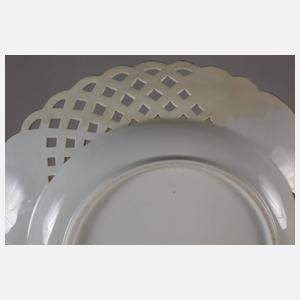 Meissen Durchbruchteller naturalistische Blume