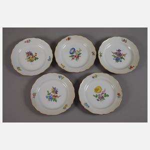 Meissen fünf Gedecke "Blumenbukett"