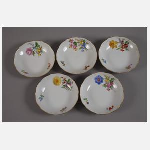 Meissen fünf Gedecke "Blumenbukett"