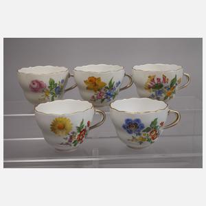 Meissen fünf Gedecke "Blumenbukett"