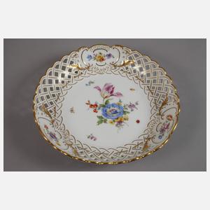 Meissen Durchbruchschale "Blumen und Insekten"
