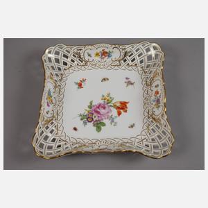 Meissen Durchbruchschale "Blumen und Insekten"