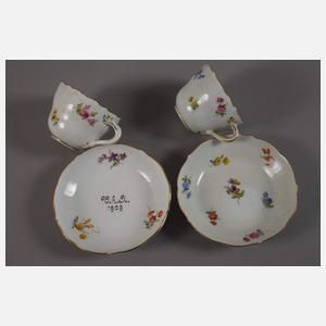 Meisen Konvolut Tassen und Schale Streublümchen