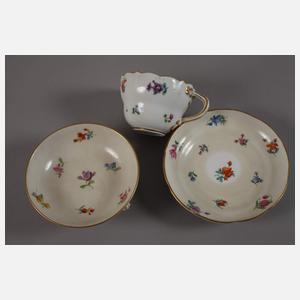 Meisen Konvolut Tassen und Schale Streublümchen