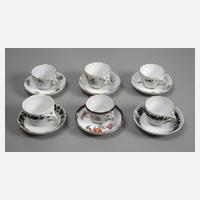 Meissen Konvolut Mokkatassen111