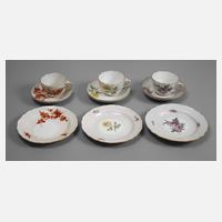 Meissen Konvolut Kaffeegedecke Blumenmalerei111